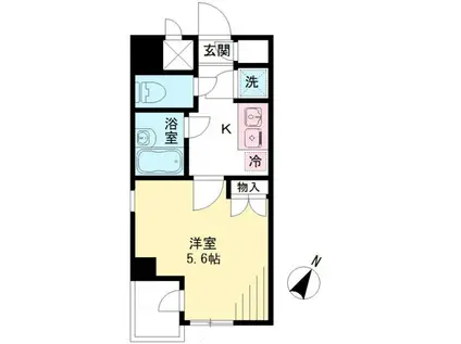 ダイヤメイト聖蹟(1K/4階)の間取り写真