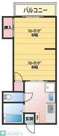 ハイツ江添(1DK/1階)の間取り写真