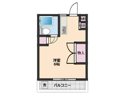 モンテヴェール(ワンルーム/1階)の間取り写真