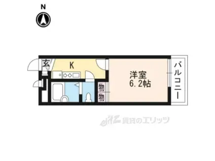 レオパレスMIO(1K/2階)の間取り写真