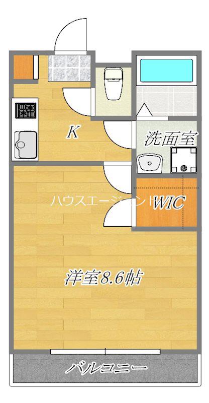 アムール コーポ サンレーク IV(1K/1階)の間取り写真