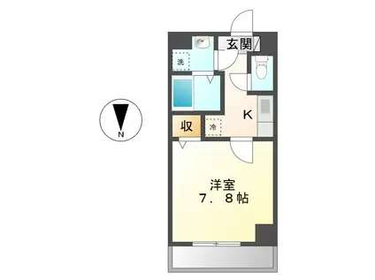 アトネス1604(1K/5階)の間取り写真