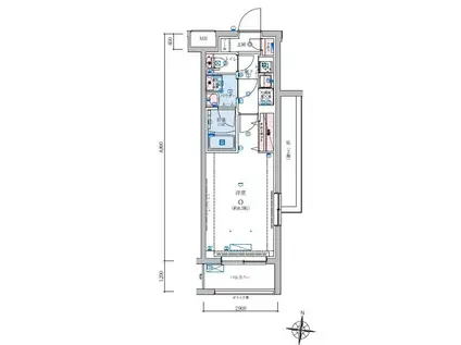 リヴシティ本羽田(1K/2階)の間取り写真