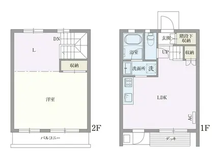 駒込ガーデンテラスF棟(1LDK/1階)の間取り写真