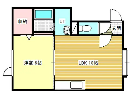 LEEK(1LDK/1階)の間取り写真