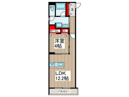 ファーナム スクエア(1LDK/3階)の間取り写真