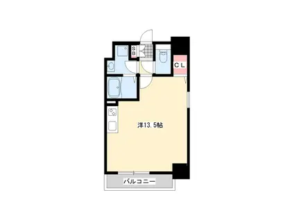 レジデンスH忍町(ワンルーム/9階)の間取り写真