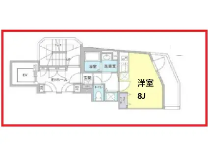 リベルテ町屋(ワンルーム/3階)の間取り写真