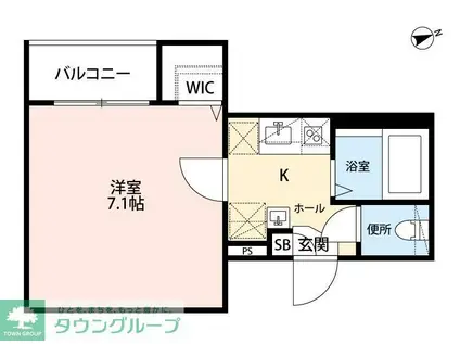 GRANQUAL柏(1K/2階)の間取り写真