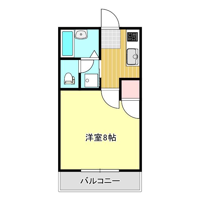 エクセルコーポ(1K/2階)の間取り写真