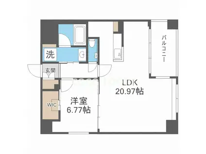 VINOプレジオ本町(1LDK/15階)の間取り写真