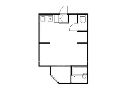 フォレストⅡ(ワンルーム/1階)の間取り写真