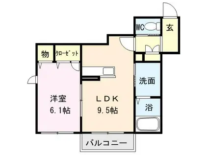 REGATO(1LDK/1階)の間取り写真