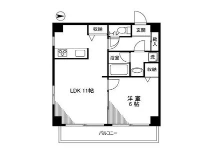 トーカンキャステール本郷(1LDK/10階)の間取り写真