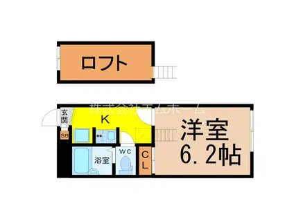 レオパレスTS中村(1K/2階)の間取り写真