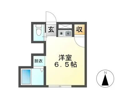 モンパオ21(ワンルーム/1階)の間取り写真