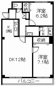 APITAKAMUI310(2LDK/1階)の間取り写真