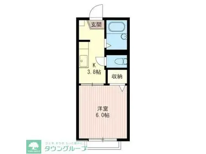 サクセス南館(1K/1階)の間取り写真