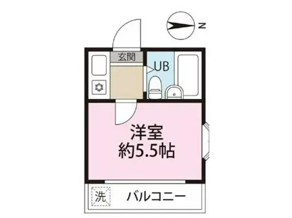 レオパレスボストンハウスIII(ワンルーム/2階)の間取り写真