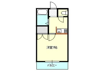 マンションモリヤ笹沖(1K/1階)の間取り写真