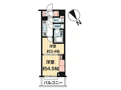 ARCOBALENO TAKENOTSUKA(2K/1階)の間取り写真