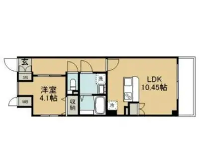 EXIA YANAGIMARU(1LDK/4階)の間取り写真