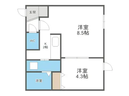 LA SERENE MISONO(1LDK/3階)の間取り写真