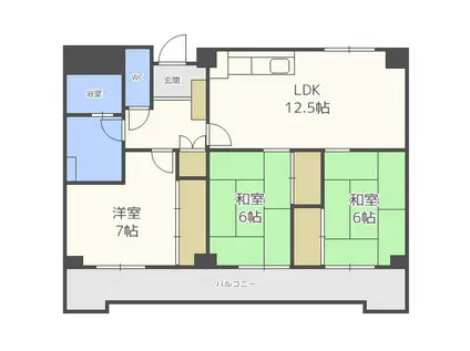アース・フレンドリー那珂(3LDK/1階)の間取り写真