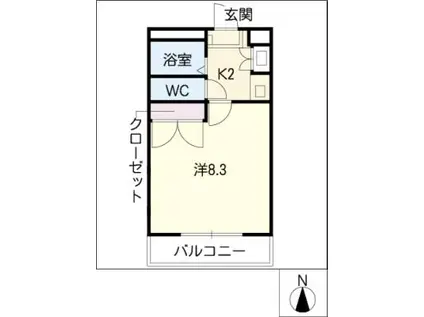 KOTOBUKI(1K/1階)の間取り写真