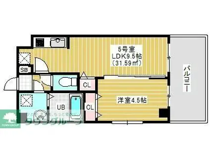 金太郎ヒルズ255(1LDK/3階)の間取り写真
