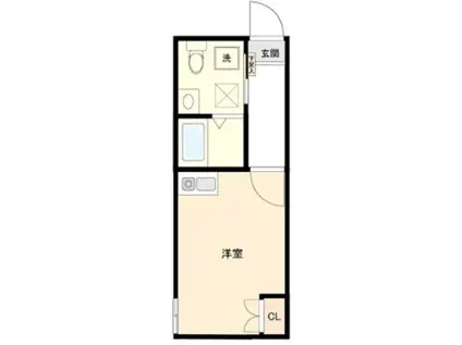 カインドネス所沢宮本町B棟(ワンルーム/3階)の間取り写真