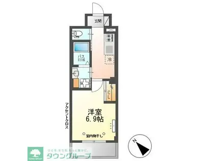 船橋市上山町店舗付きマンション(1K/2階)の間取り写真