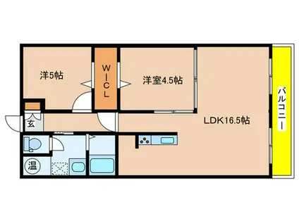 フレックスオーシャン(2LDK/3階)の間取り写真