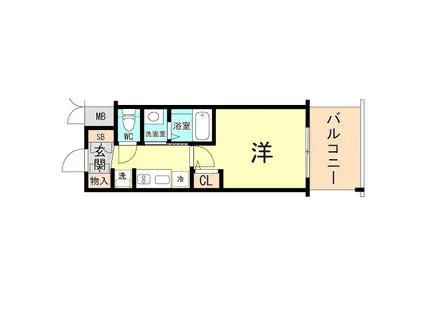 エステムコート神戸大倉山公園(1K/9階)の間取り写真