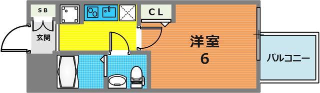 セレニテ神戸ミラク(1K/5階)の間取り写真