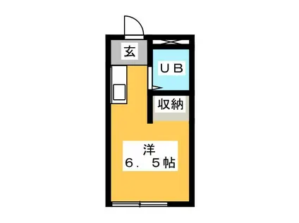 コーポラス須賀 A棟(ワンルーム/2階)の間取り写真