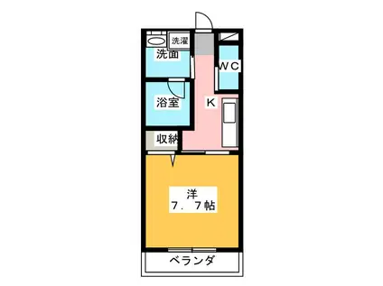 イーダッシュ東静岡(1K/4階)の間取り写真