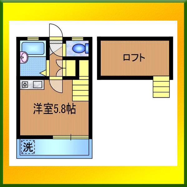 田無フォーエイト(ワンルーム/2階)の間取り写真