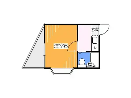 ウエムラグレース白鷺(1K/1階)の間取り写真