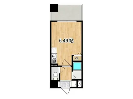 MODERN PALAZZO水辺の森(ワンルーム/3階)の間取り写真