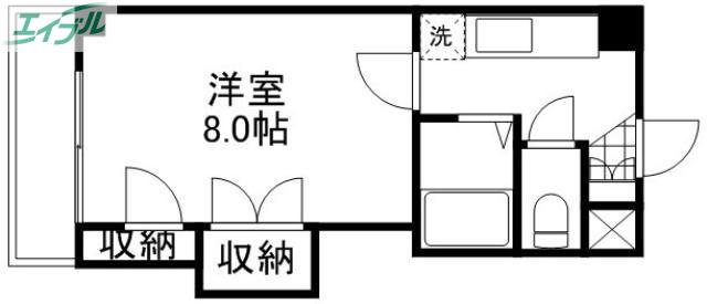 ロジェ芳泉(1K/5階)の間取り写真