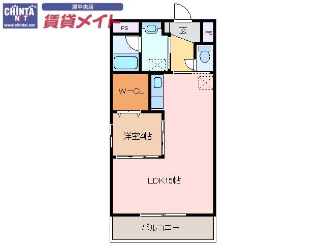 スクエア西丸之内(1LDK/3階)の間取り写真