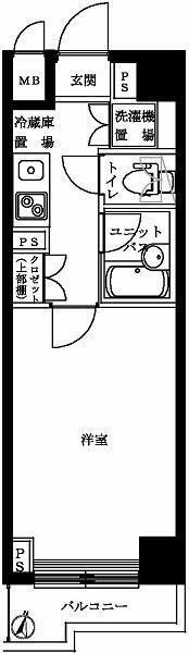 ルーブル明大前(1K/4階)の間取り写真