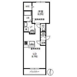セント・ポプラ(1LDK/4階)の間取り写真