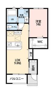 LOTUS住吉(1LDK/1階)の間取り写真