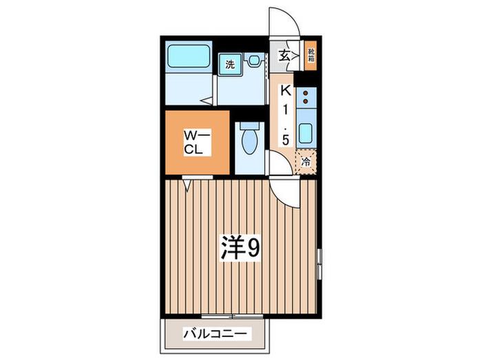エミネンス(1K/1階)の間取り写真