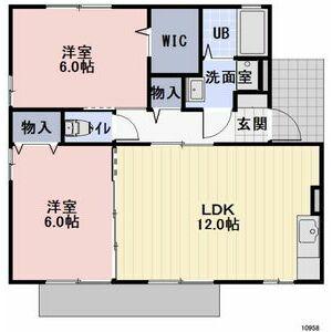 エトワールセブンB(2LDK/2階)の間取り写真