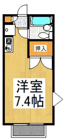 アーバン フォレスト(ワンルーム/2階)の間取り写真