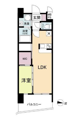 セレニテ神戸ミラクシュッド(1LDK/5階)の間取り写真