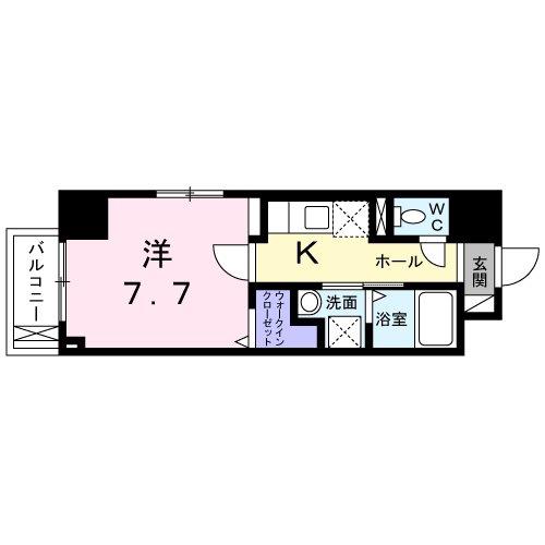 AZREJIDENCE草津本陣(1K/6階)の間取り写真